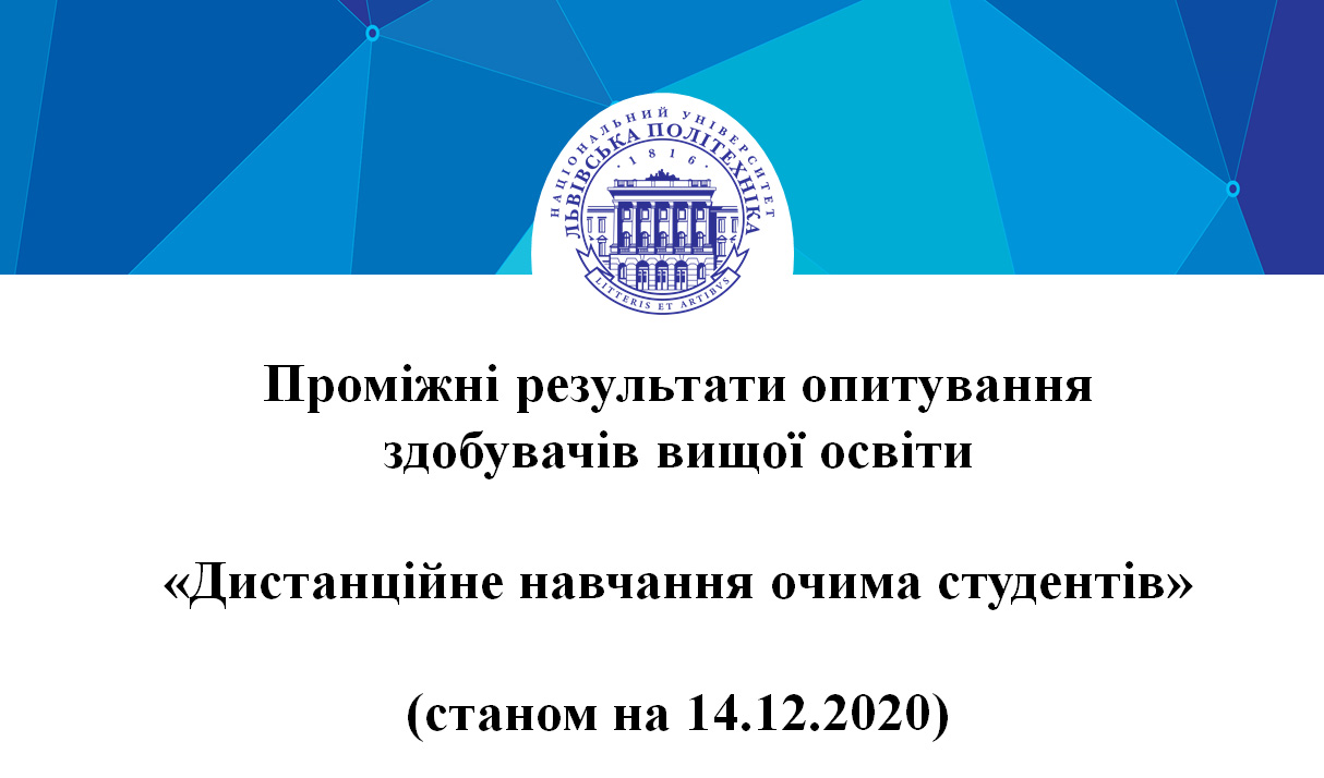 Заставка опитування «Дистанційне навчання очима студентів»