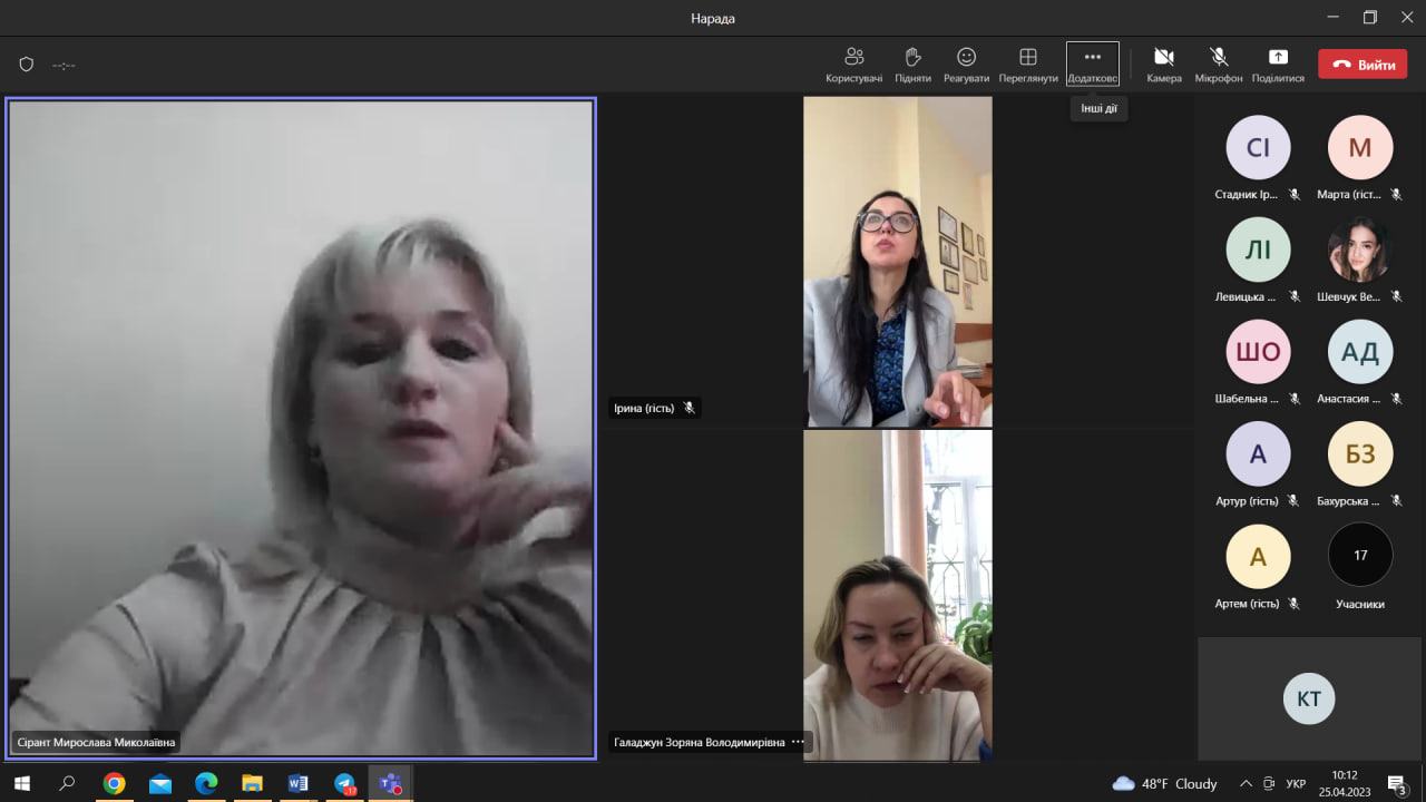 Скріншот з онлайн-зустрічі