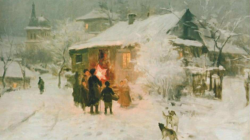 Фрагмент картини Миколи Пимоненка «Колядки»
