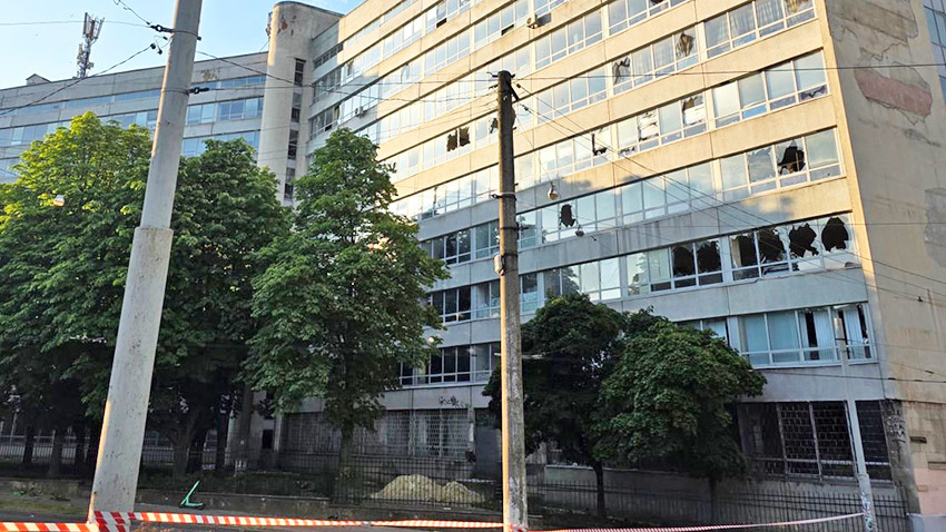 Пошкоджені приміщення Львівської політехніки