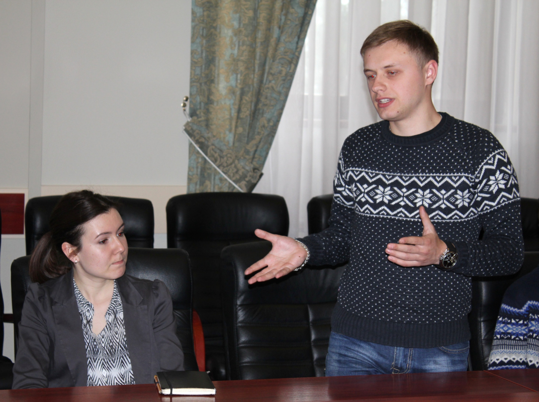 на зустрічі із членами колегії та профкому студентів і аспірантів