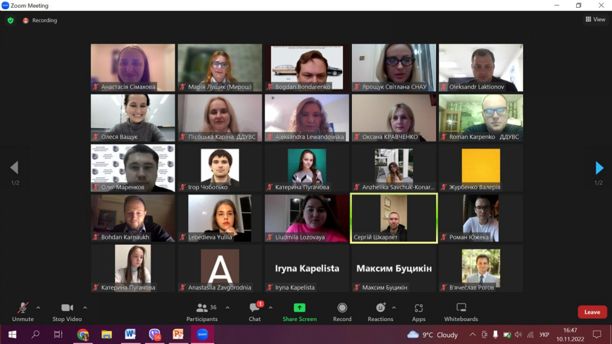 Скріншот з онлайн-заходу