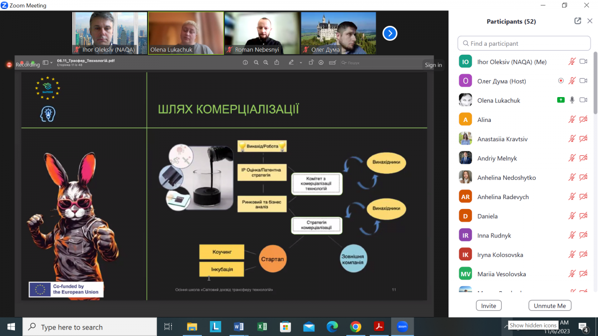 Скріншот з онлайн-школи