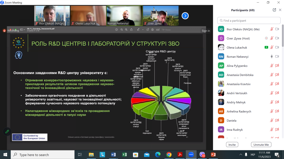 Скріншот з онлайн-школи