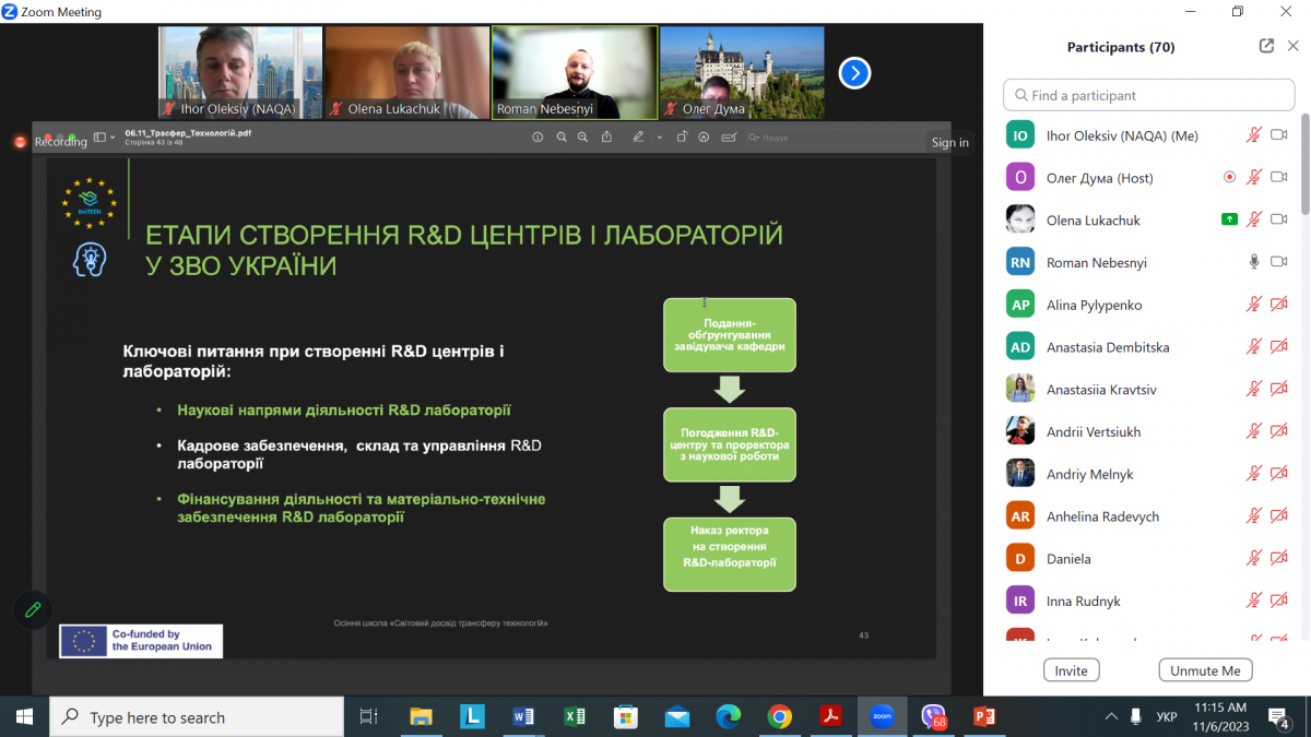 Скріншот з онлайн-школи