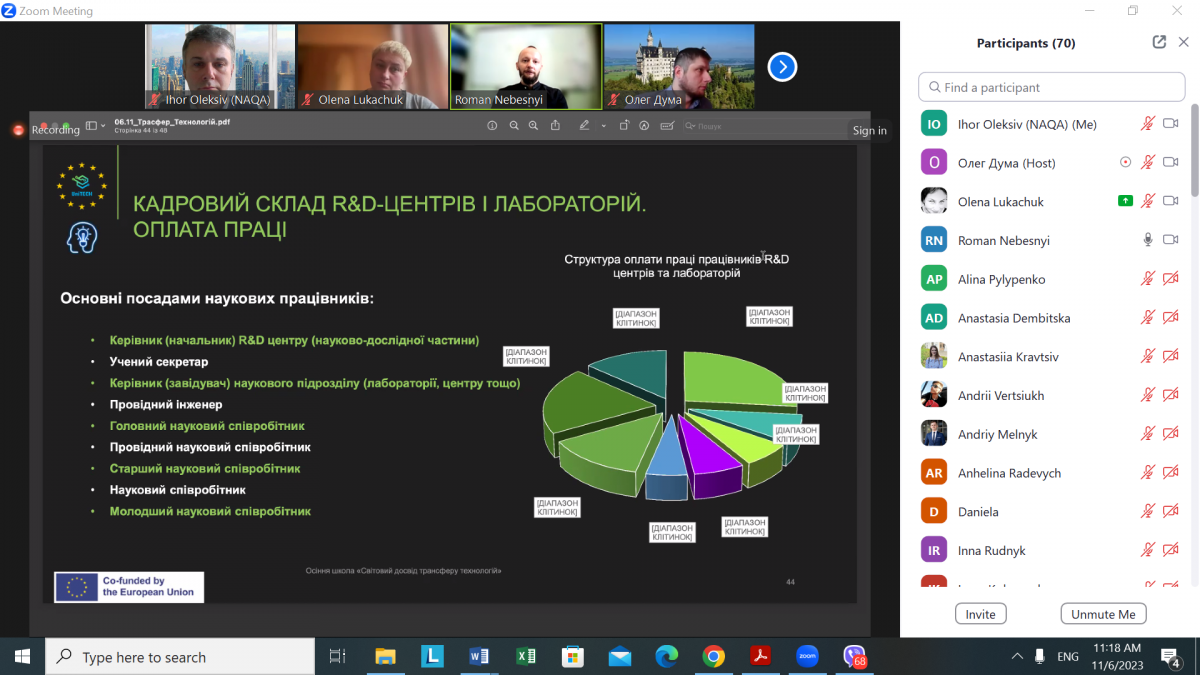 Скріншот з онлайн-школи