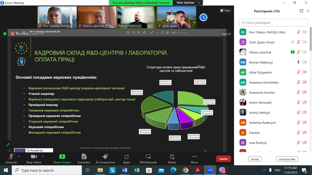 Скріншот з онлайн-школи