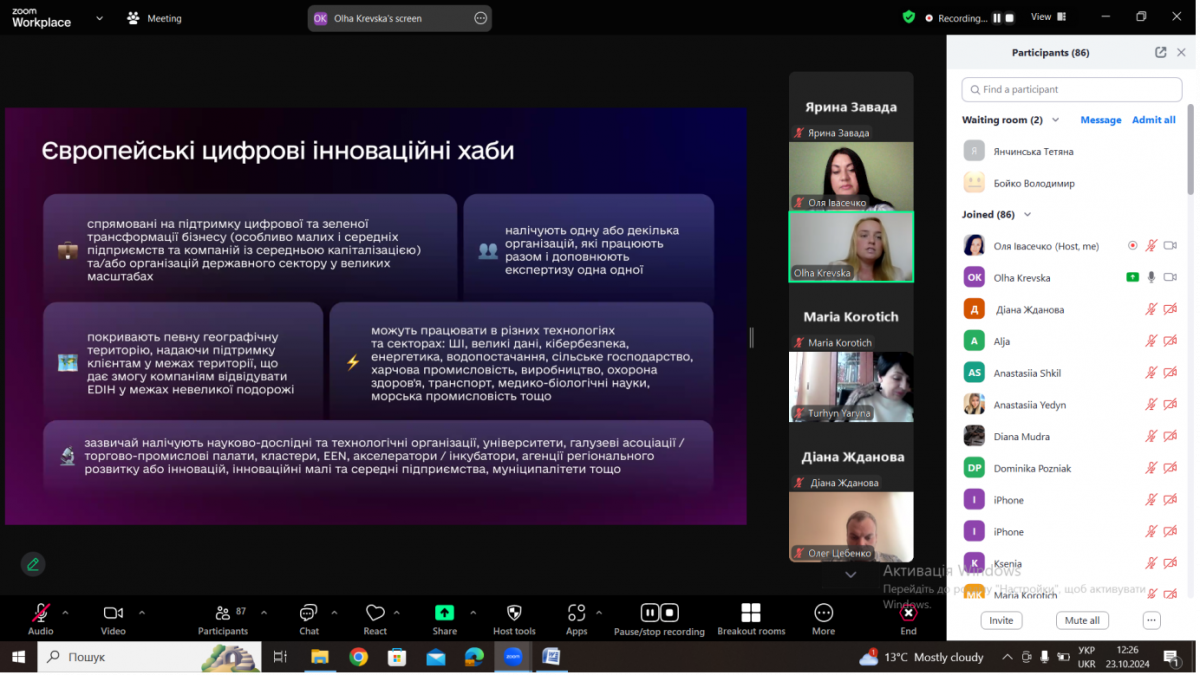 Скріншот з онлайн-лекції