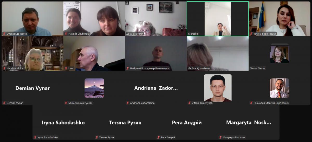 Скріншот з онлайн-заходу