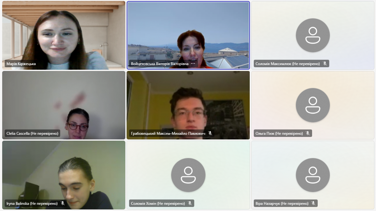 Скріншот з онлайн-лекції