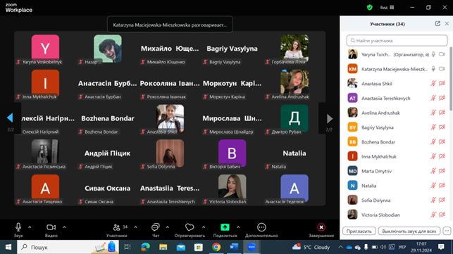 Скріншот з онлайн-заходу