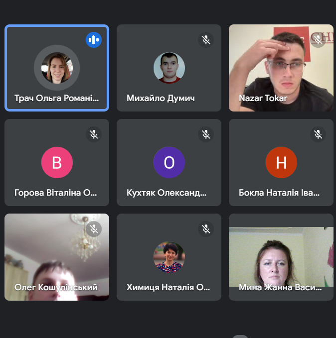 Скріншоти з онлайн-заходу