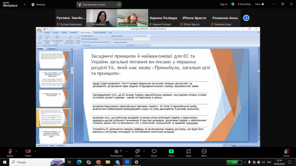 Скріншот з онлайн-лекції