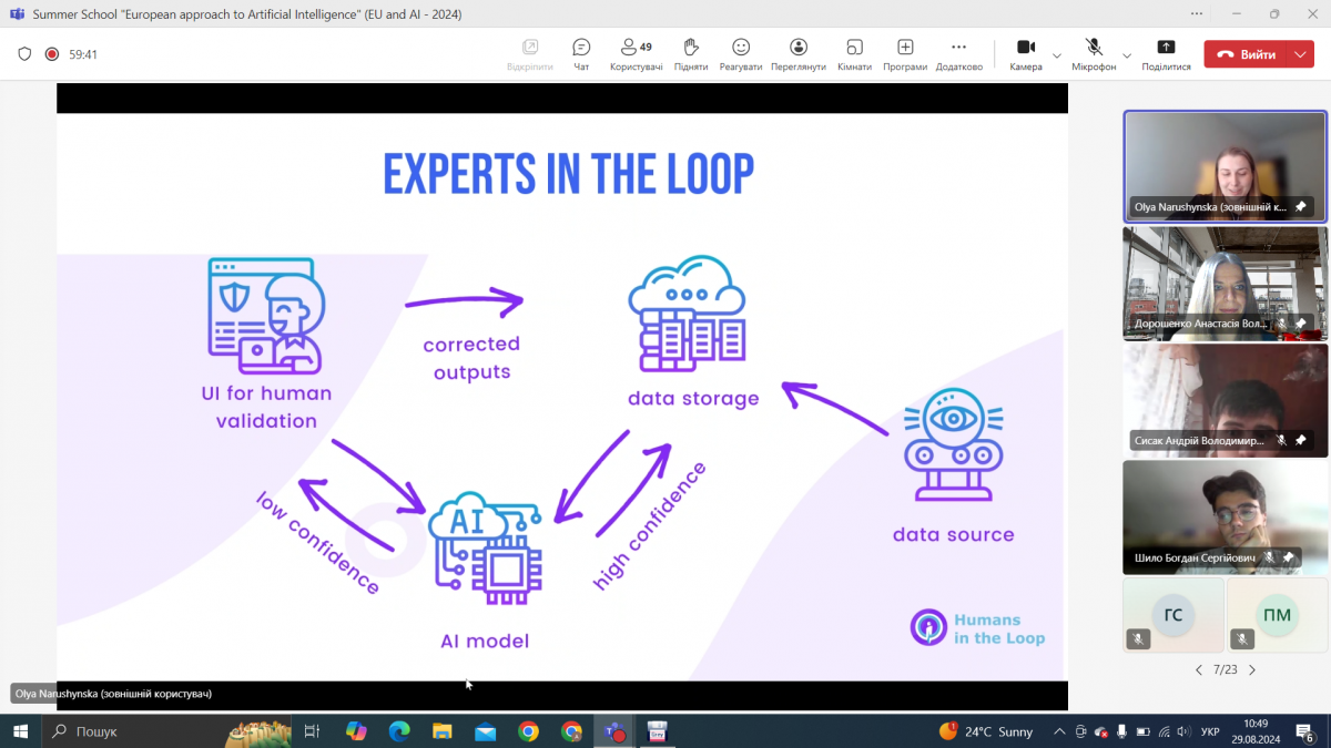 Скріншот з онлайн-школи