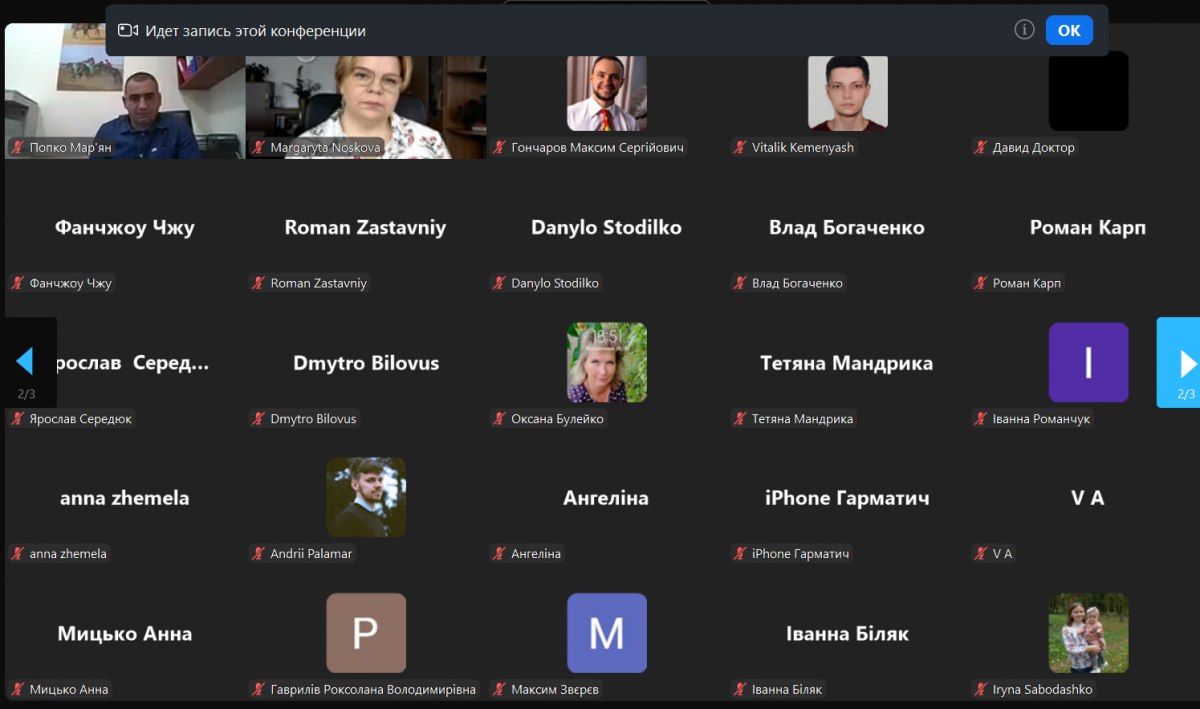 Скріншот з онлайн-конференції
