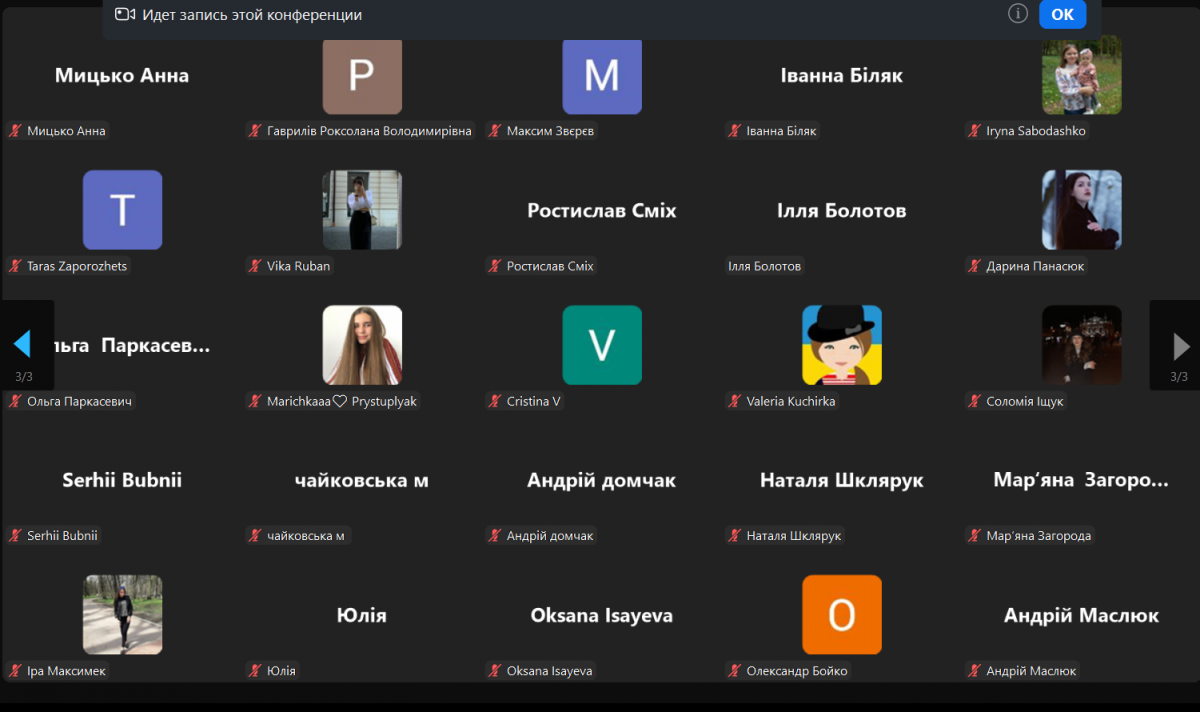 Скріншот з онлайн-конференції