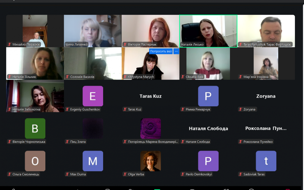 Скріншот з онлайн-конференції