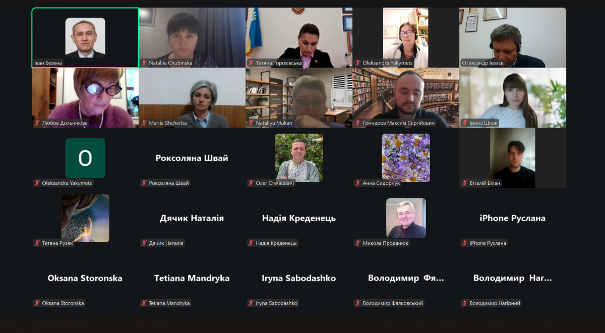 Скріншот з онлайн-конференції