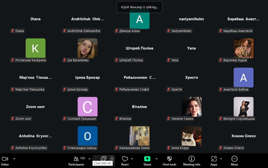 Скріншот з онлайн-конференції