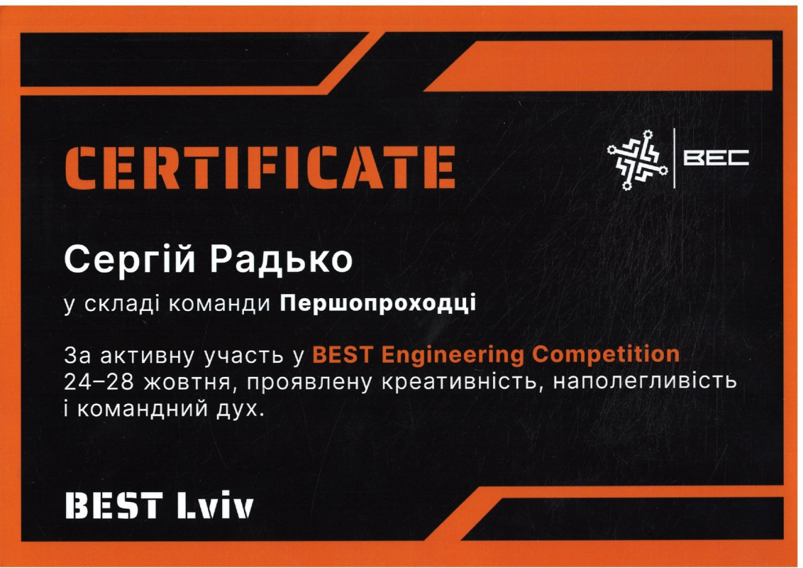 Сертифікат учасника