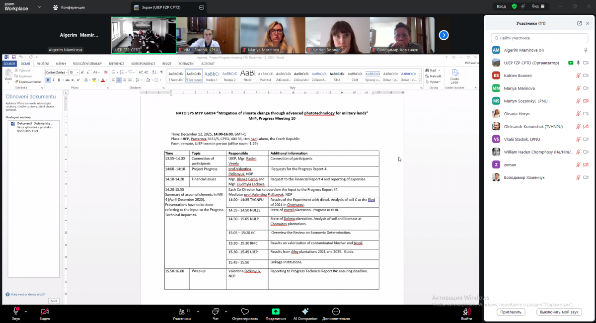 Скріншот з онлайн-заходу проєкту
