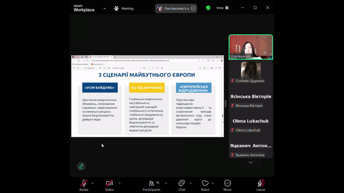 Скріншот з онлайн-конференції