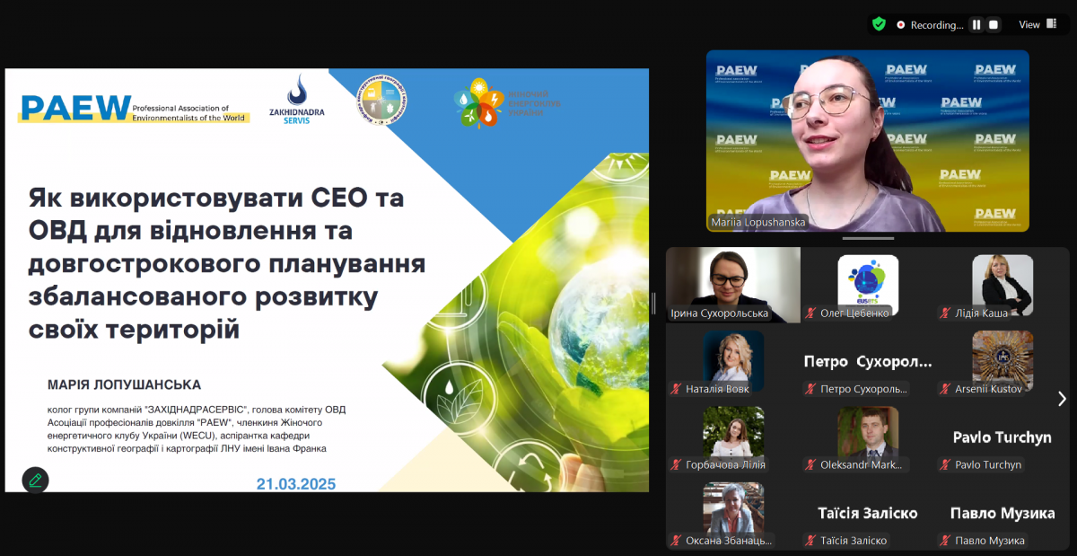 Скріншот з онлайн-заходу