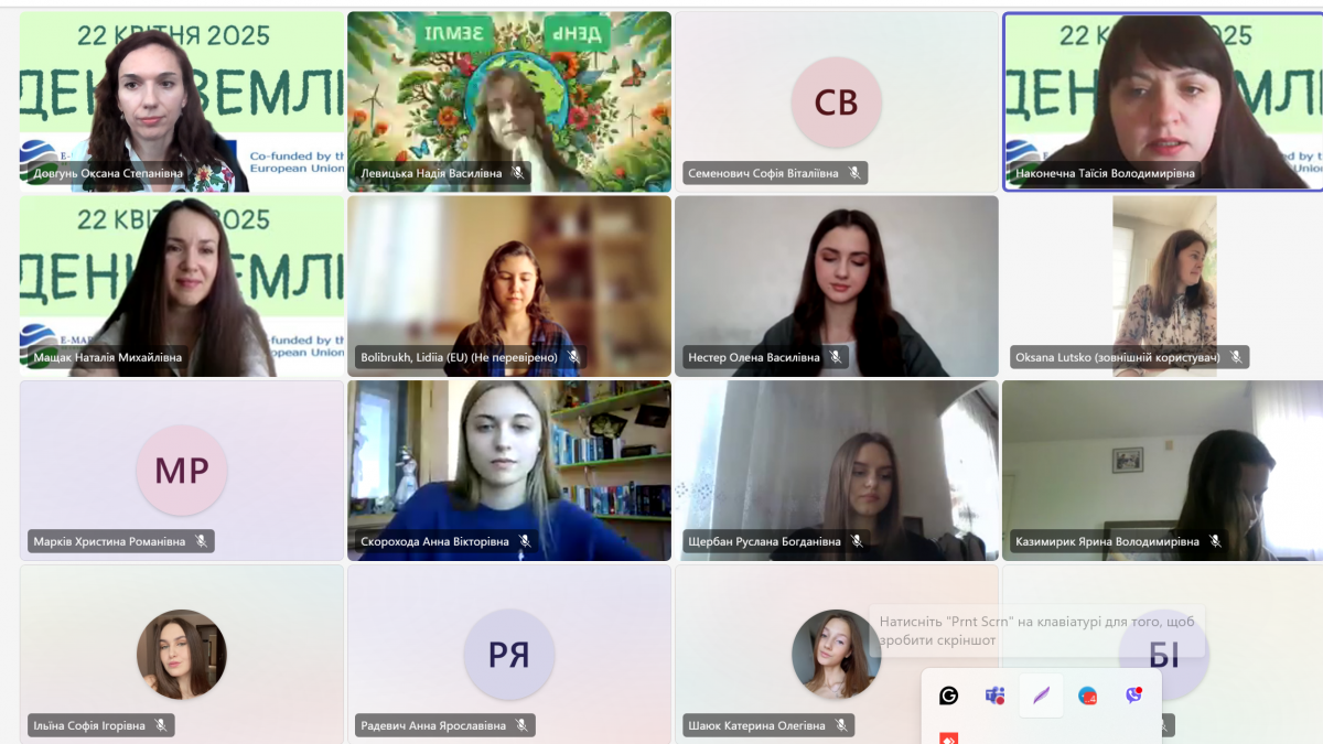 Скріншот з онлайн-заходу