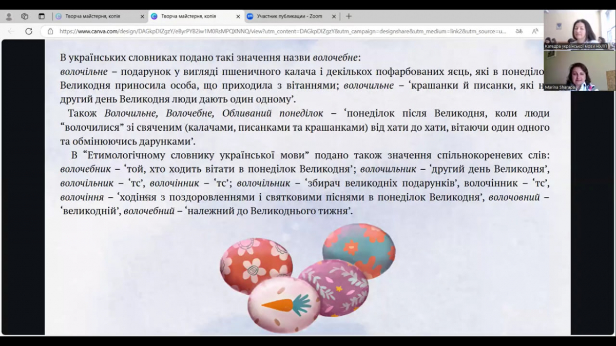 Скріншот з онлайн-лекції