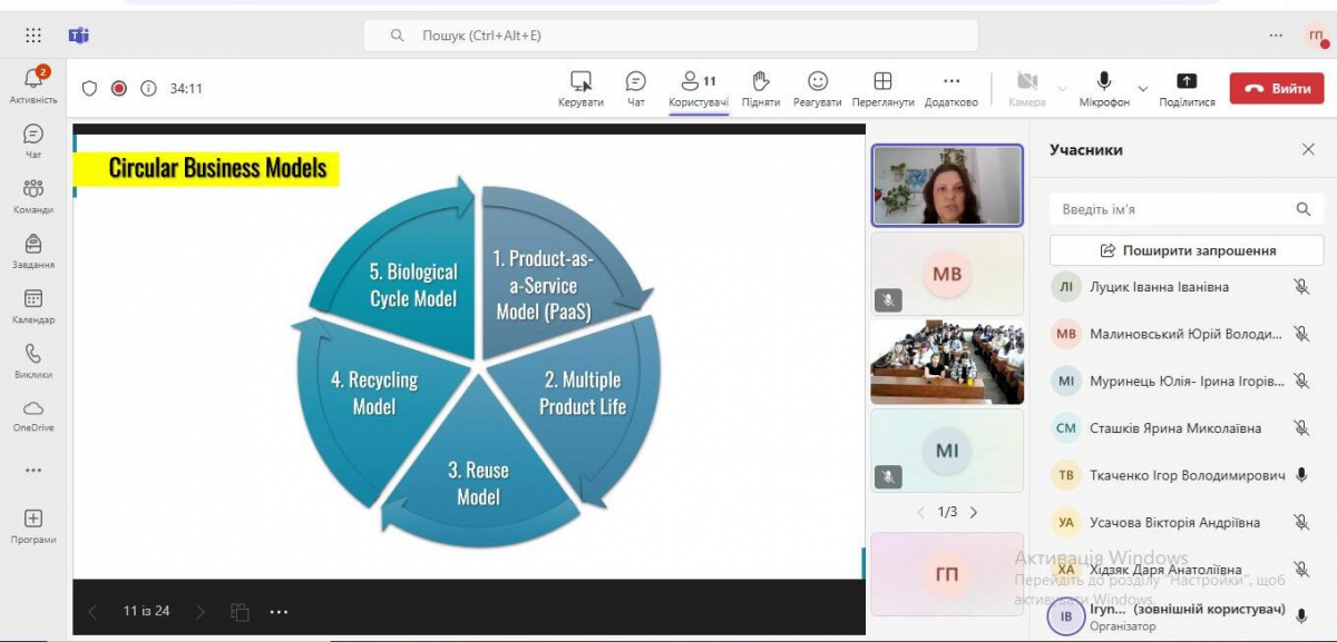 Скріншот з онлайн-лекції