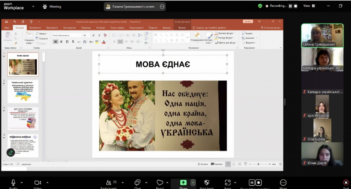 Скріншот з онлайн-заходу