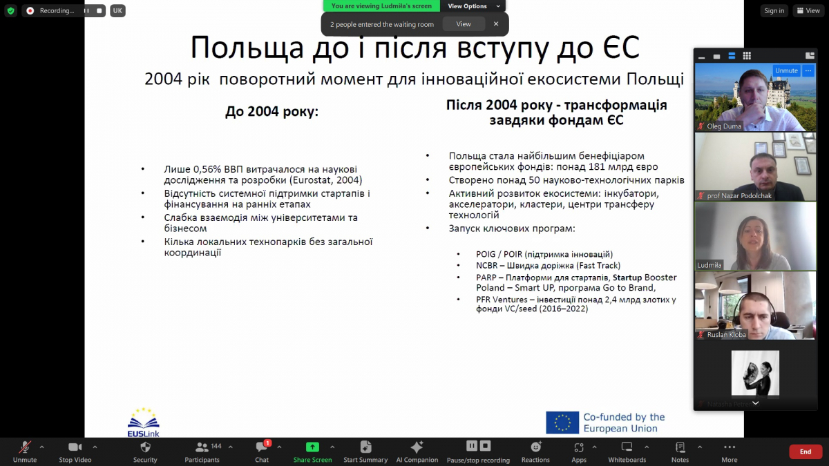 Скріншот з онлайн-школи