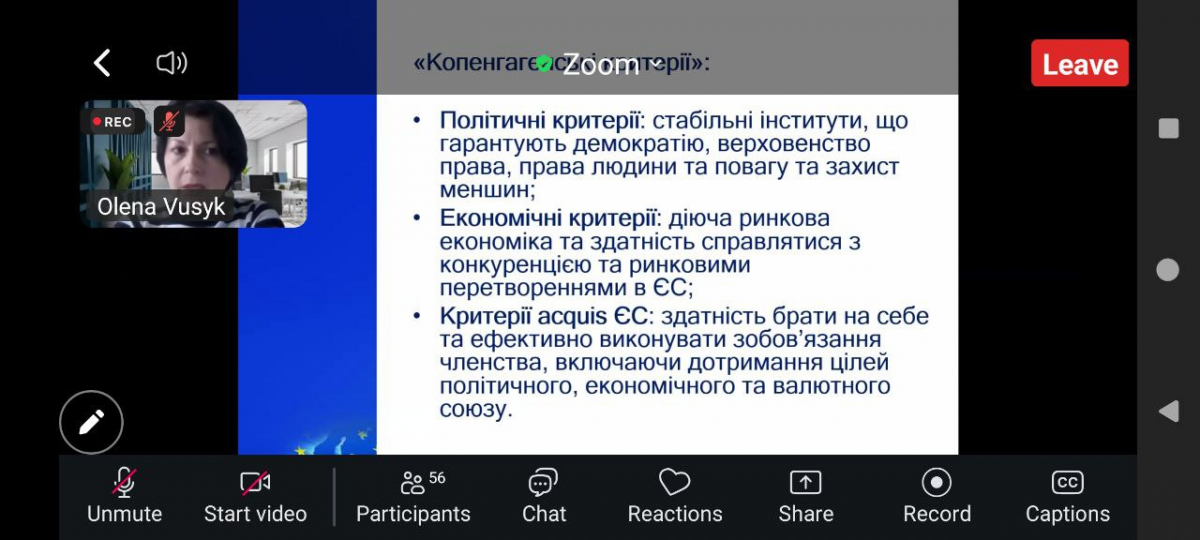 Скріншот з онлайн-лекції