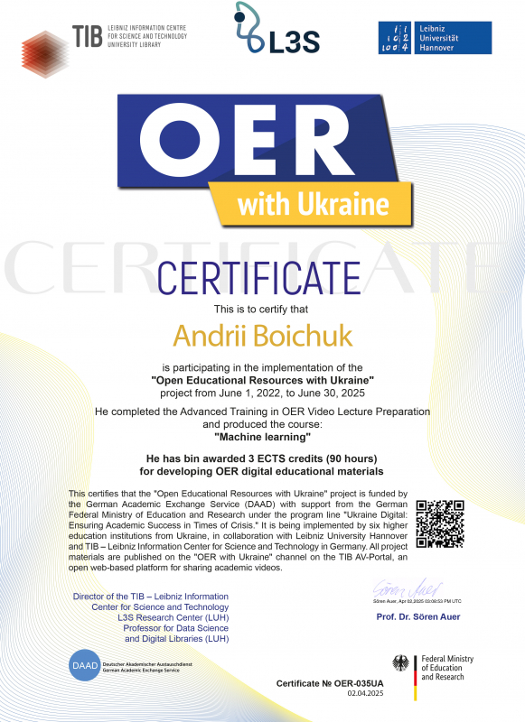 Сертифікат учасника