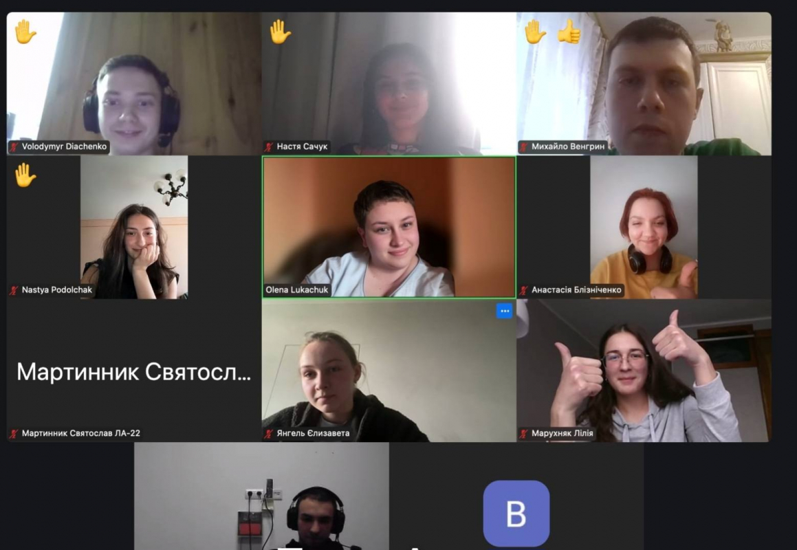 Скріншот з онлайн-заходу проєкту