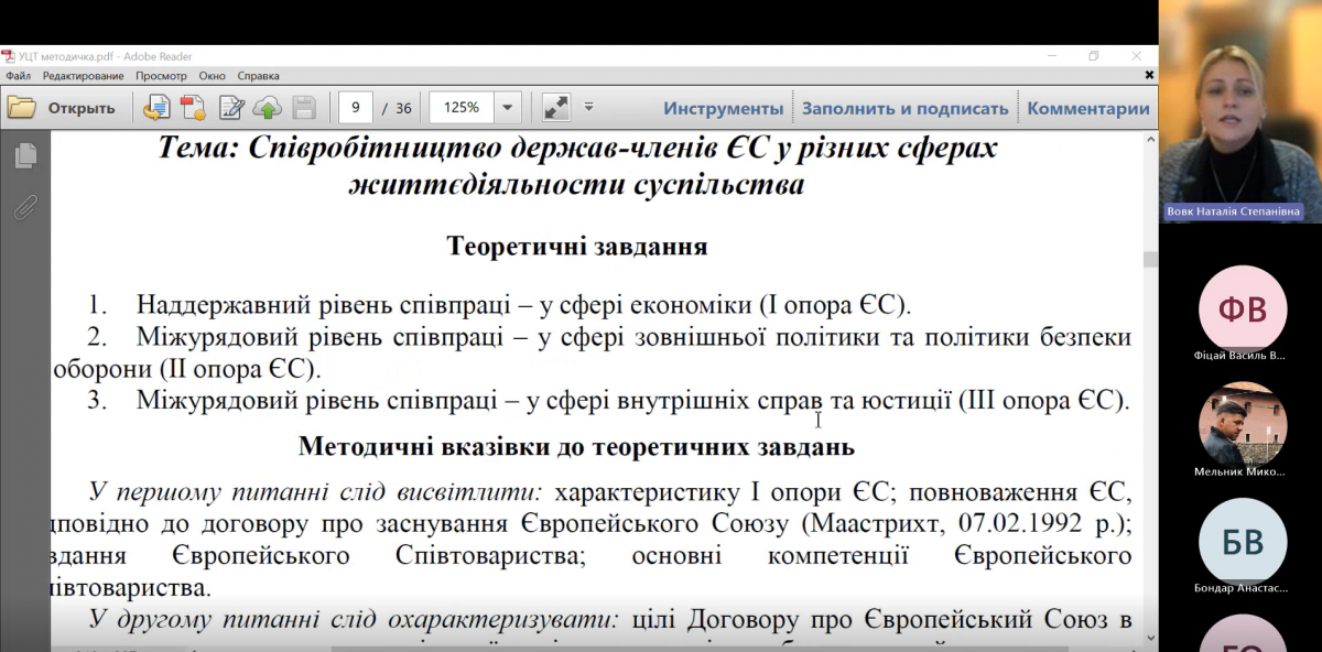 Скріншот з онлайн-заходу проєкту