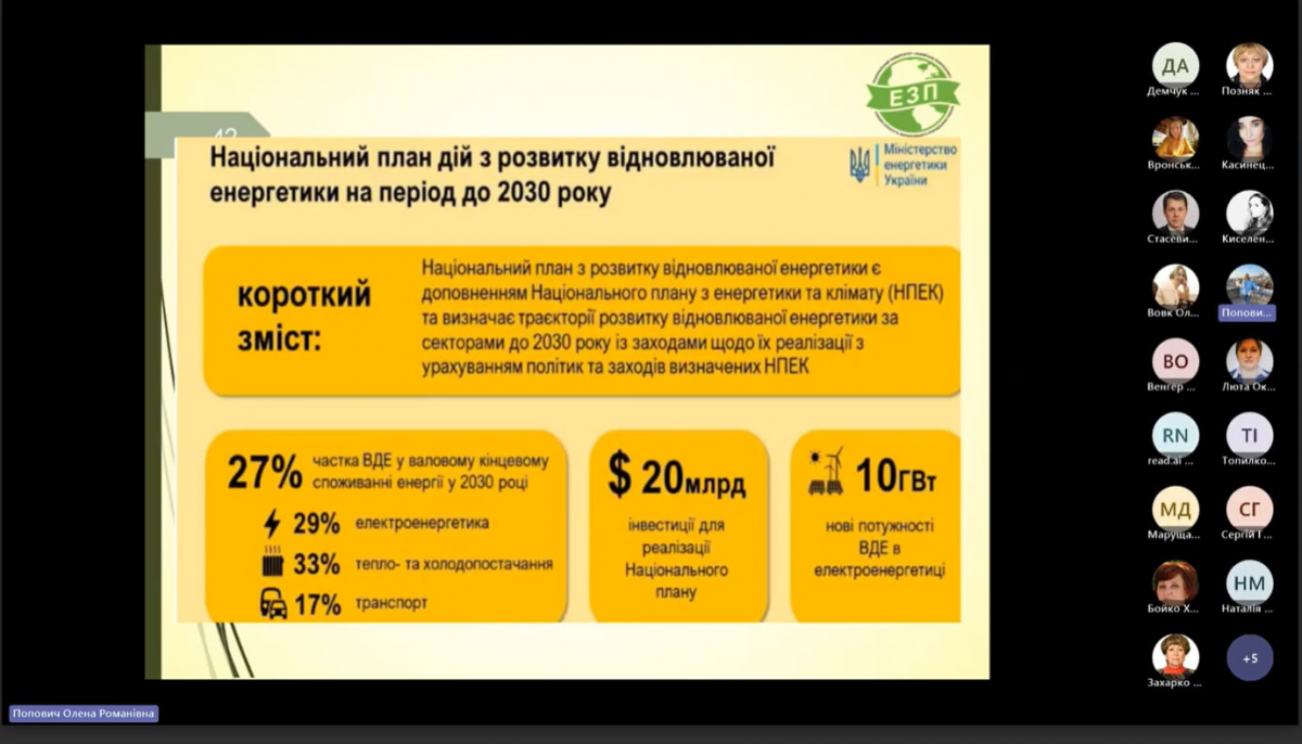 Скріншот з онлайн-тренінгу