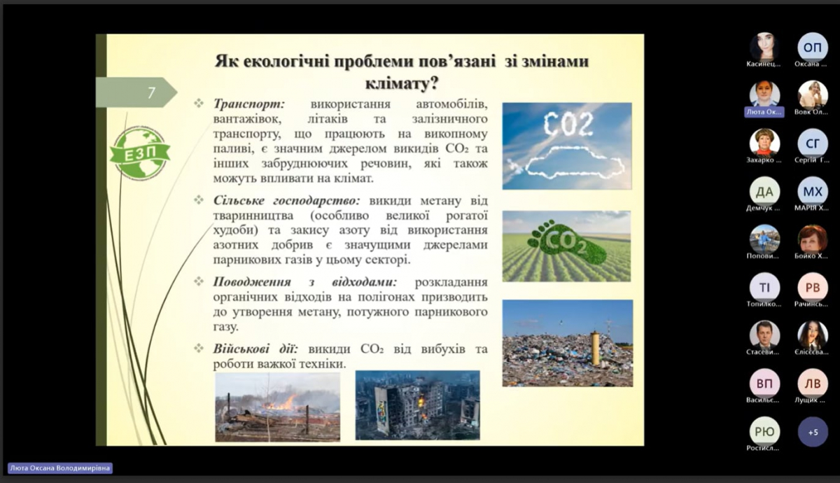 Скріншот з онлайн-тренінгу
