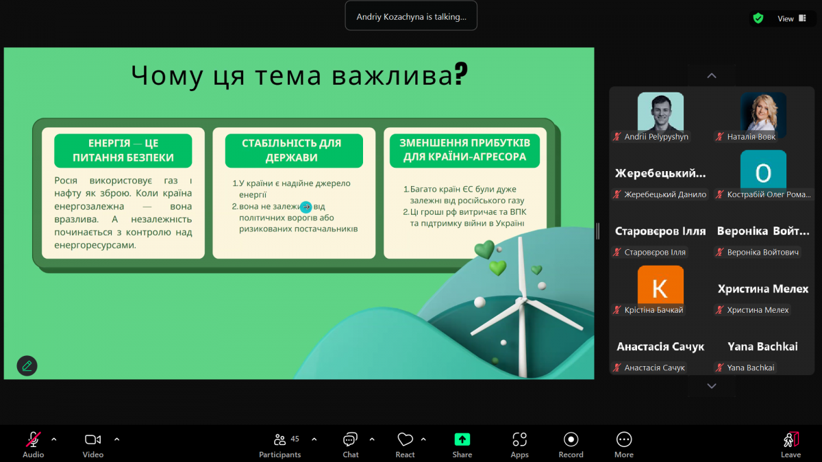 Скріншот з онлайн-хакатону