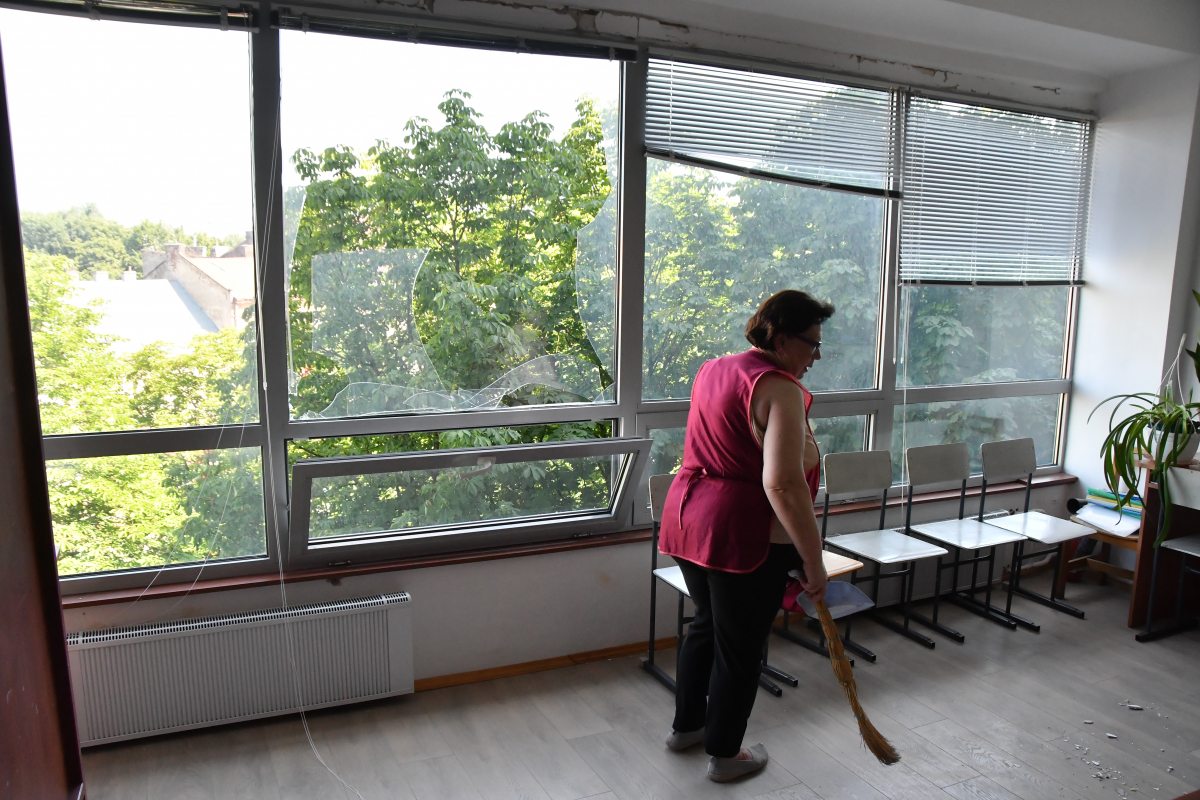 Пошкоджені приміщення Львівської політехніки