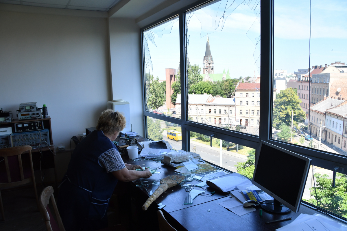 Пошкоджені приміщення Львівської політехніки