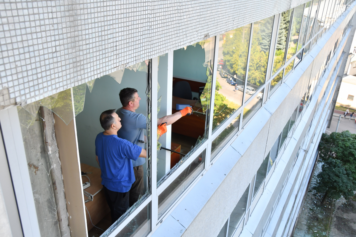 Пошкоджені приміщення Львівської політехніки