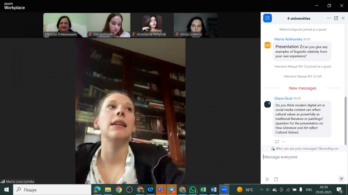 Скріншот з онлайн-заходу проєкту