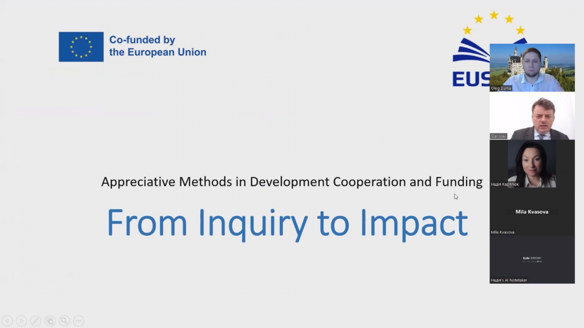 Скріншот з онлайн-заходу проєкту