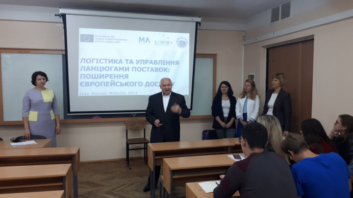 Крикавський Євген на відкритті проекту «Логістика та управління ланцюгами поставок: поширення європейського досвіду» Jean Monnet Modules Erasmus+