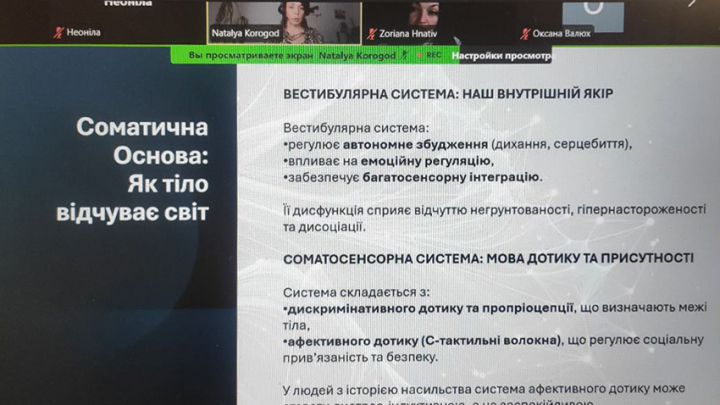 Скріншот з онлайн-лекції